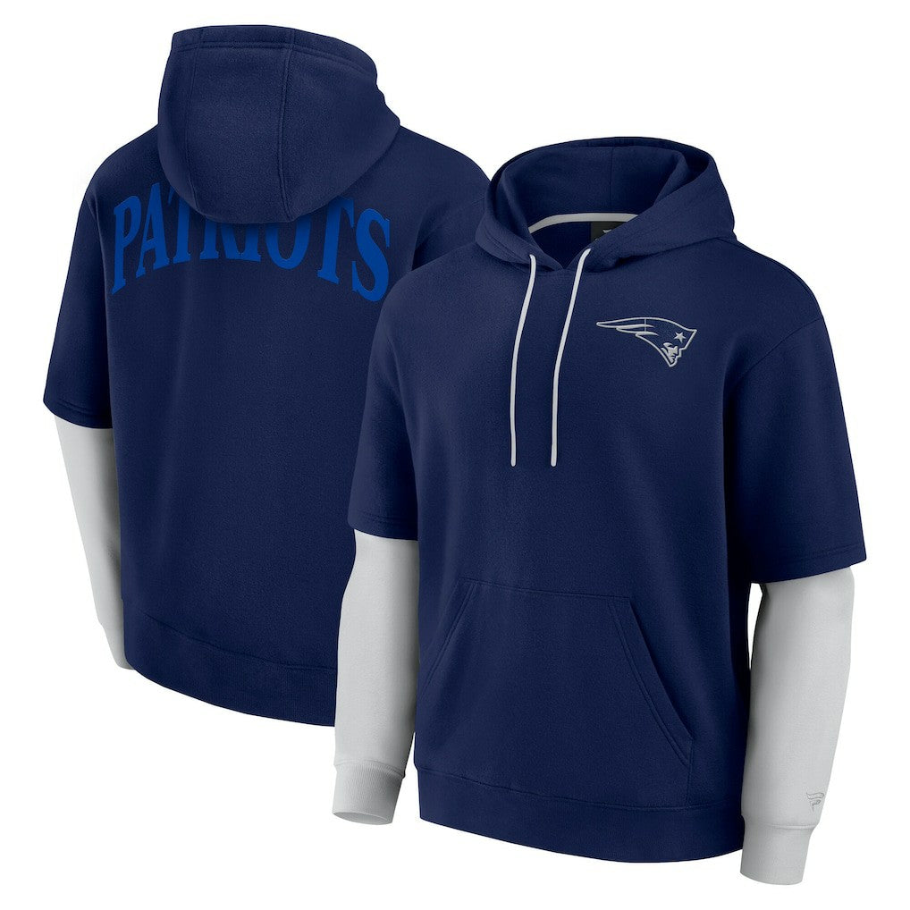 New England Patriots Unisex Sleek Elements Pullover Hoodie - Navy - Fanatics