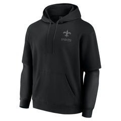 New Orleans Saints Unisex Sleek Elements Pullover Hoodie - Black - Fanatics
