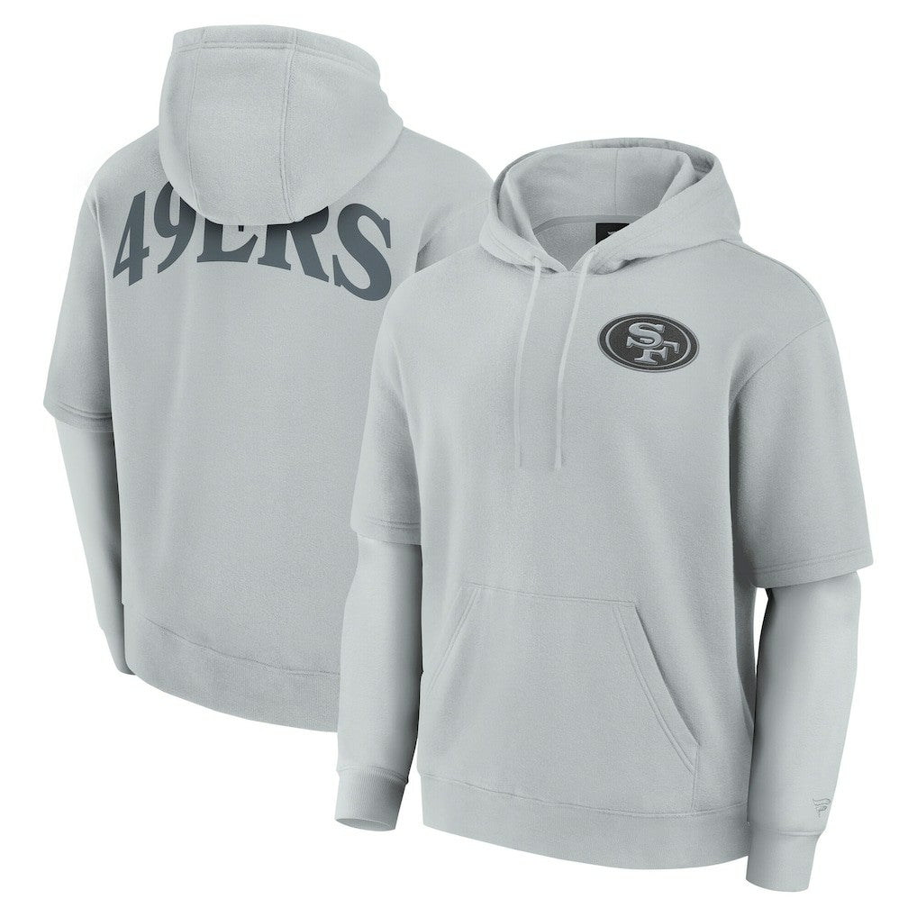 San Francisco 49ers Unisex Sleek Elements Pullover Hoodie - Gray - Fanatics