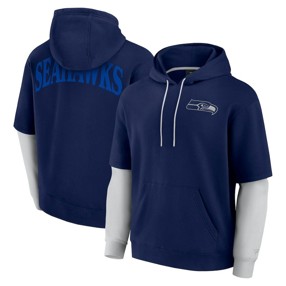 Seattle Seahawks Unisex Sleek Elements Pullover Hoodie - College Navy - Fanatics