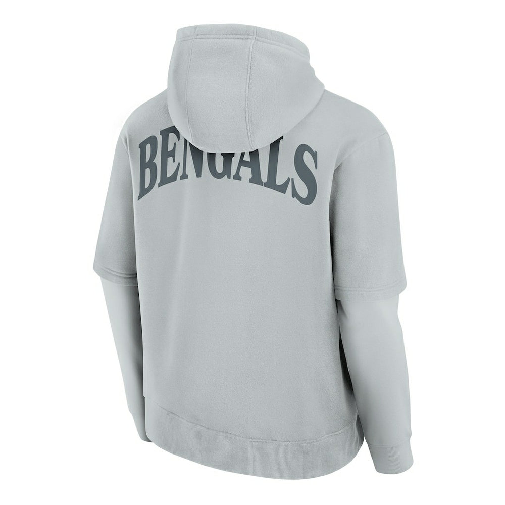 Cincinnati Bengals Unisex Sleek Elements Pullover Hoodie - Gray - Fanatics