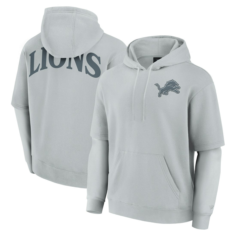 Detroit Lions Unisex Sleek Elements Pullover Hoodie - Gray - Fanatics