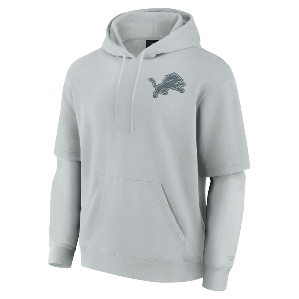 Detroit Lions Unisex Sleek Elements Pullover Hoodie - Gray - Fanatics