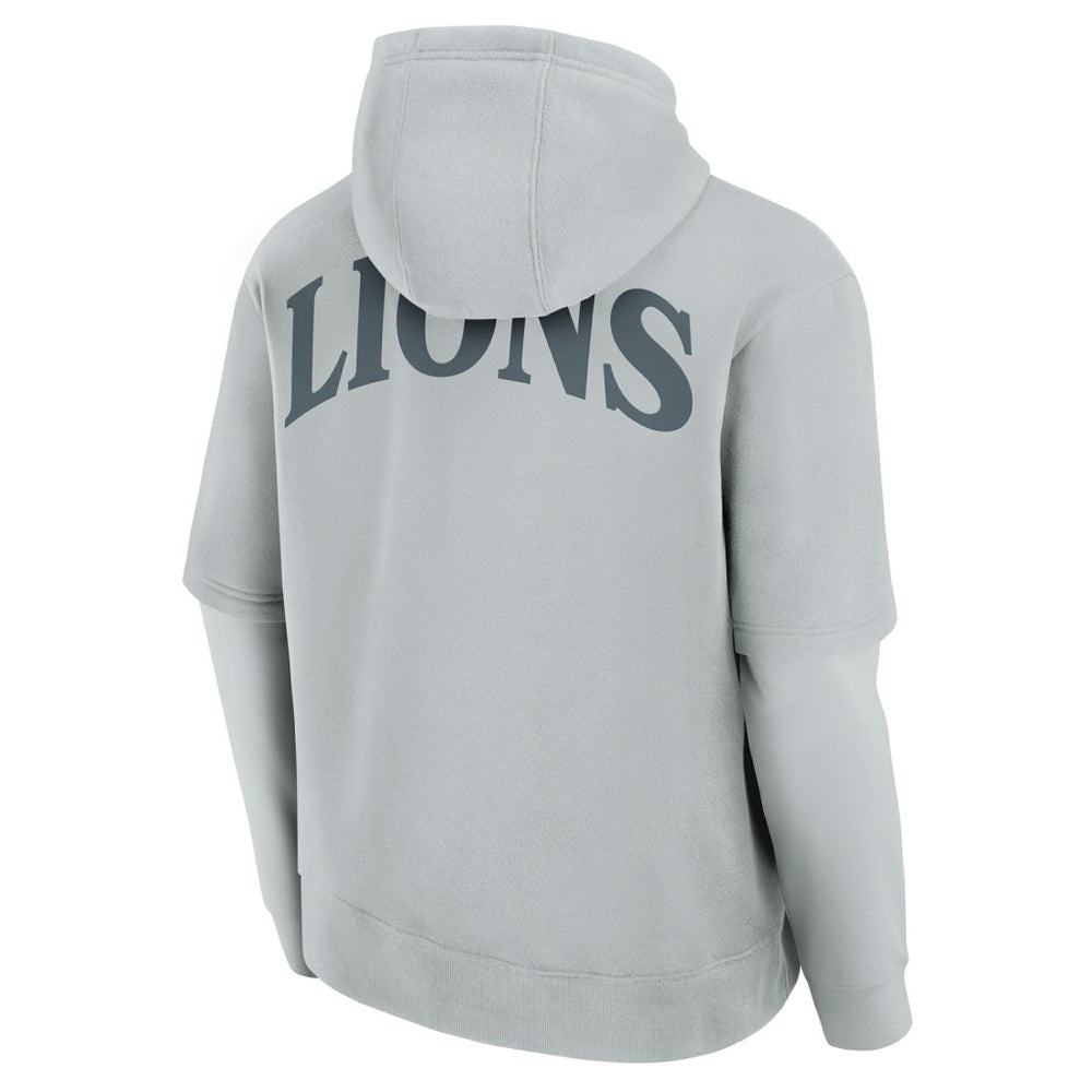 Detroit Lions Unisex Sleek Elements Pullover Hoodie - Gray - Fanatics