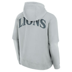 Detroit Lions Unisex Sleek Elements Pullover Hoodie - Gray - Fanatics