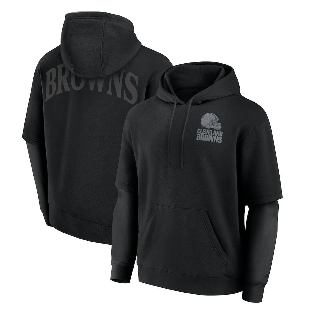 Cleveland Browns Unisex Sleek Elements Pullover Hoodie - Black - Fanatics