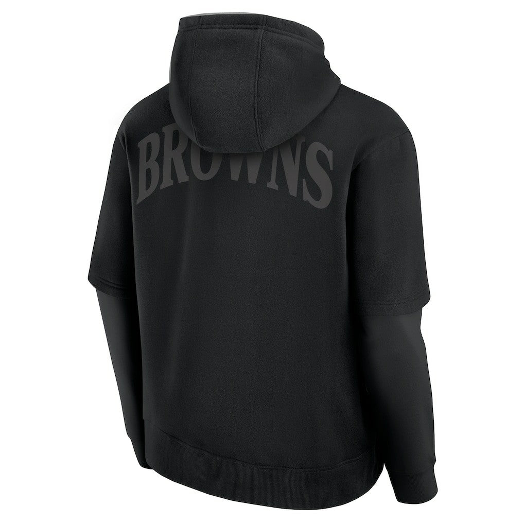 Cleveland Browns Unisex Sleek Elements Pullover Hoodie - Black - Fanatics
