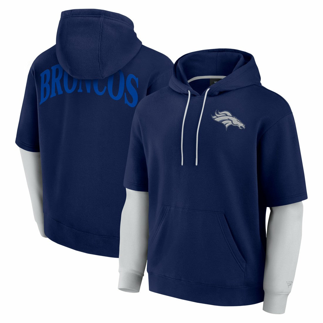 Denver Broncos Unisex Sleek Elements Pullover Hoodie - Navy - Fanatics