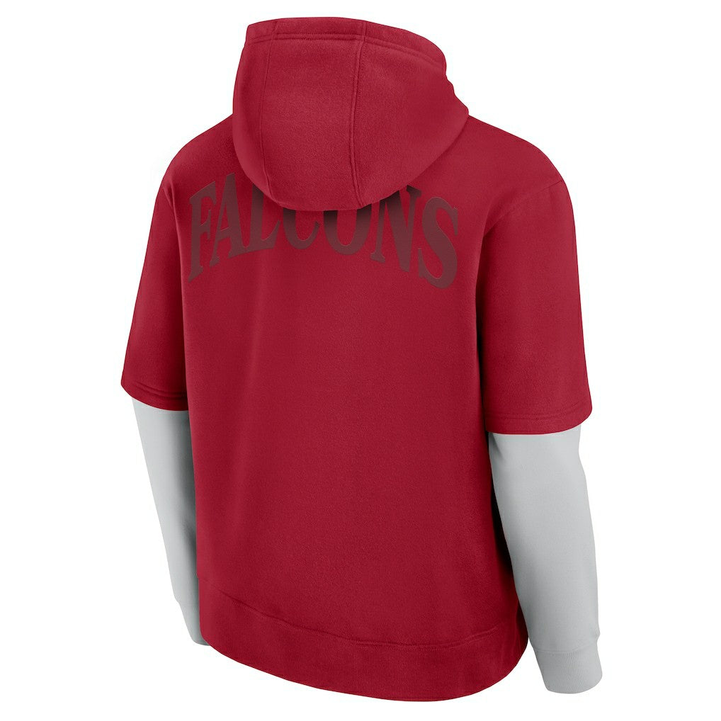 Atlanta Falcons Unisex Sleek Elements Pullover Hoodie - Red - Fanatics