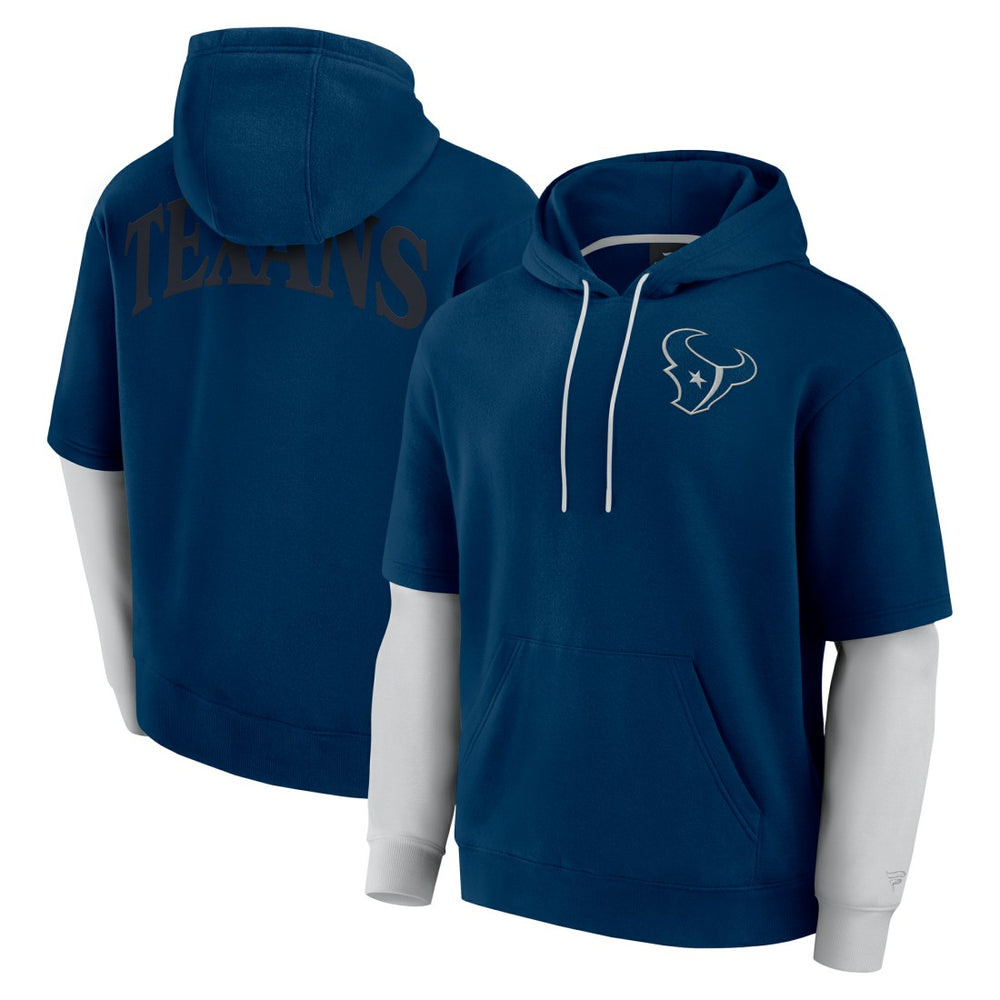 Houston Texans Unisex Sleek Elements Pullover Hoodie - Navy - Fanatics