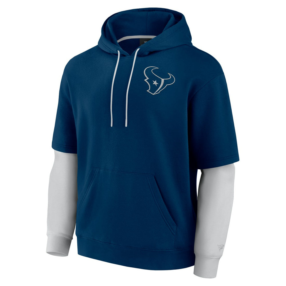 Houston Texans Unisex Sleek Elements Pullover Hoodie - Navy - Fanatics