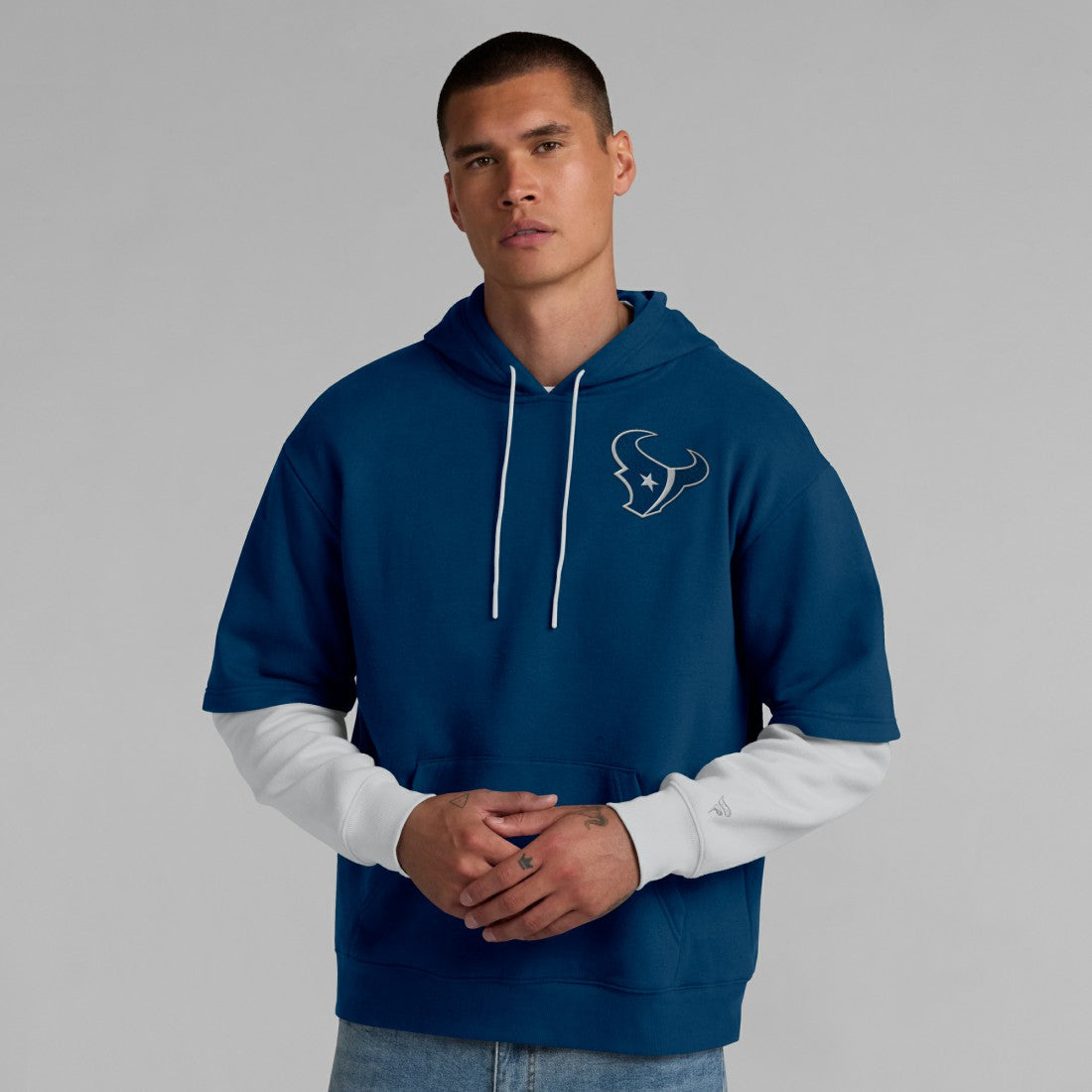 Houston Texans Unisex Sleek Elements Pullover Hoodie - Navy - Fanatics