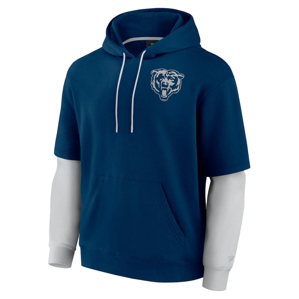 Chicago Bears Unisex Sleek Elements Pullover Hoodie - Navy - Fanatics