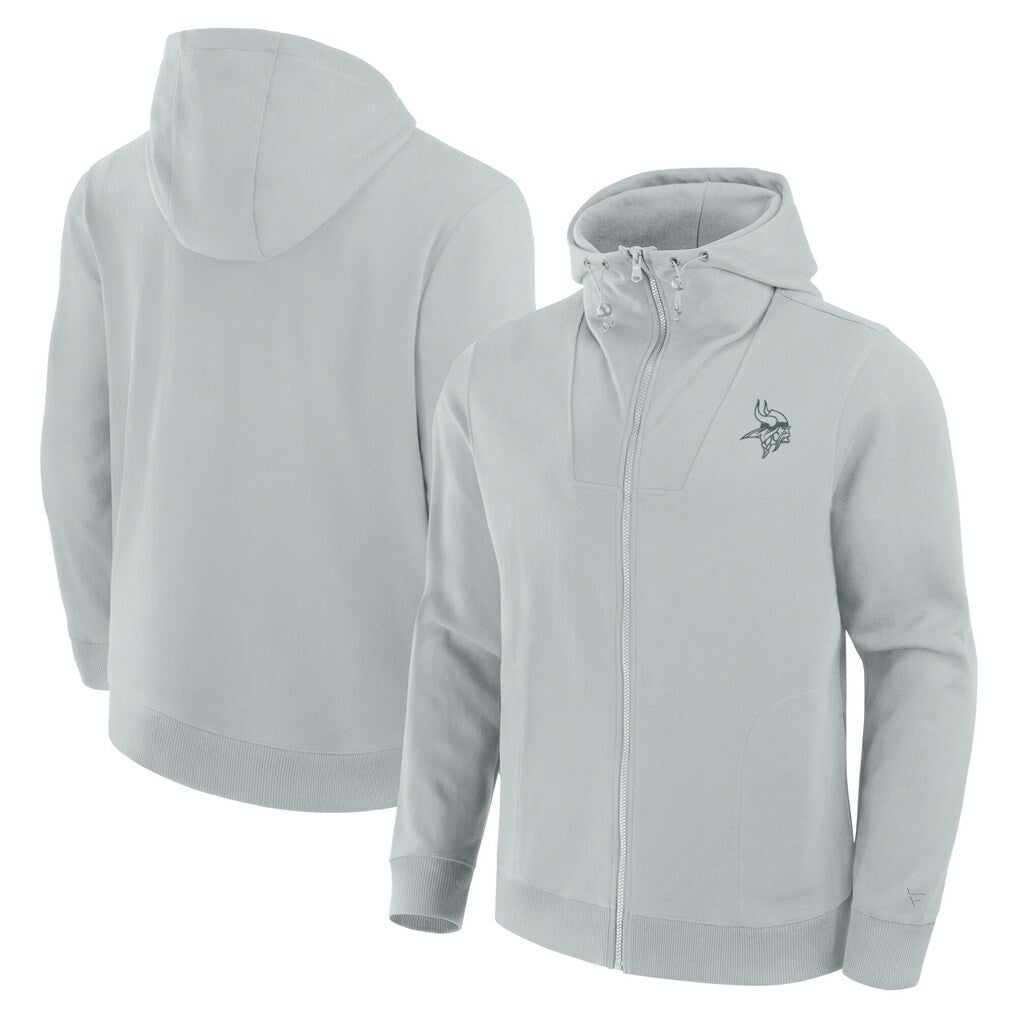 Minnesota Vikings Unisex Front Office Full-Zip Hoodie - Gray - Fanatics