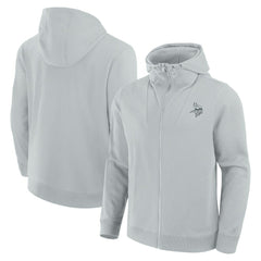 Minnesota Vikings Unisex Front Office Full-Zip Hoodie - Gray - Fanatics