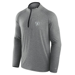 Las Vegas Raiders Unisex Front Office Performance Primary Quarter-Zip Jacket - Charcoal - Fanatics