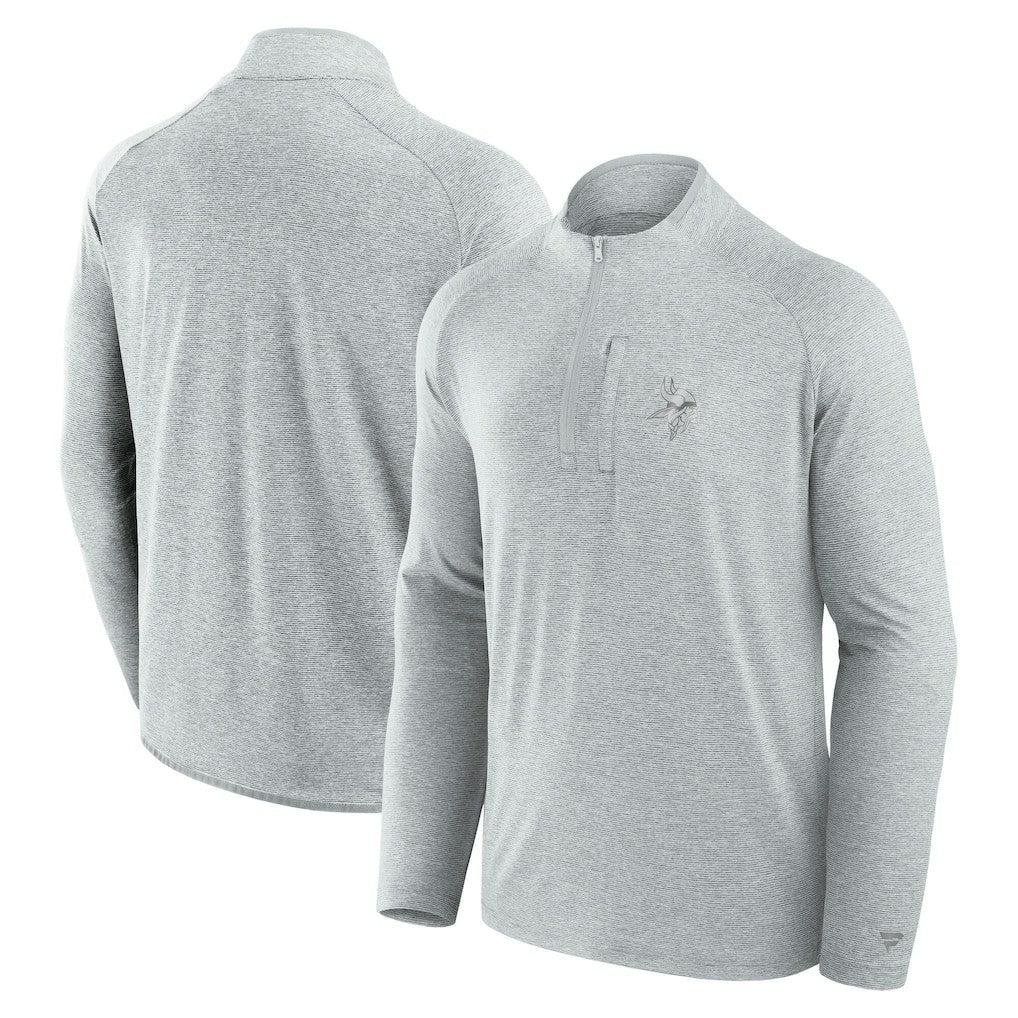 Minnesota Vikings Unisex Front Office Performance Primary Quarter-Zip Jacket - Gray - Fanatics