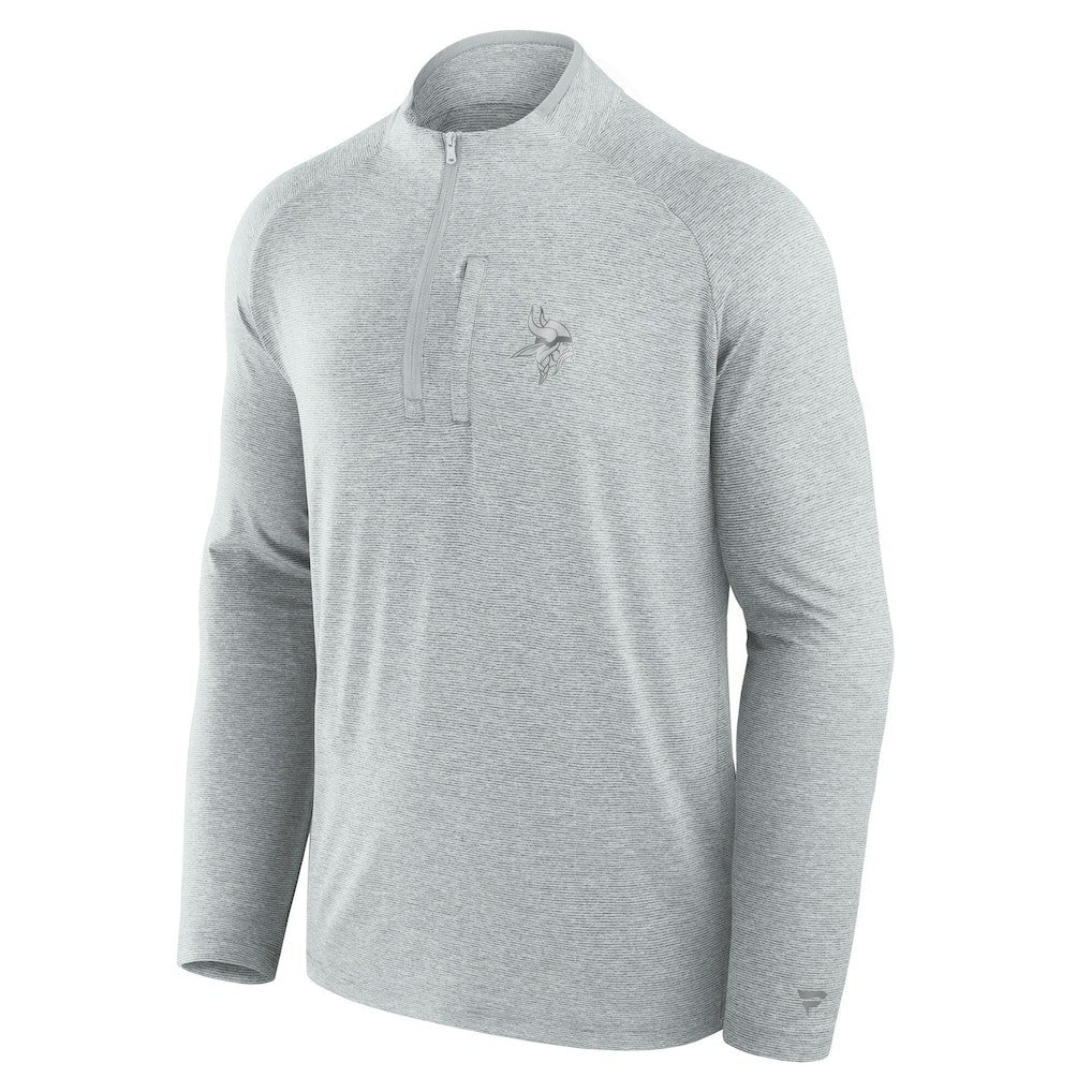 Minnesota Vikings Unisex Front Office Performance Primary Quarter-Zip Jacket - Gray - Fanatics