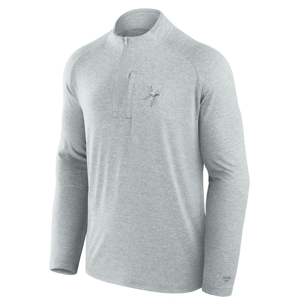 Minnesota Vikings Unisex Front Office Performance Primary Quarter-Zip Jacket - Gray - Fanatics