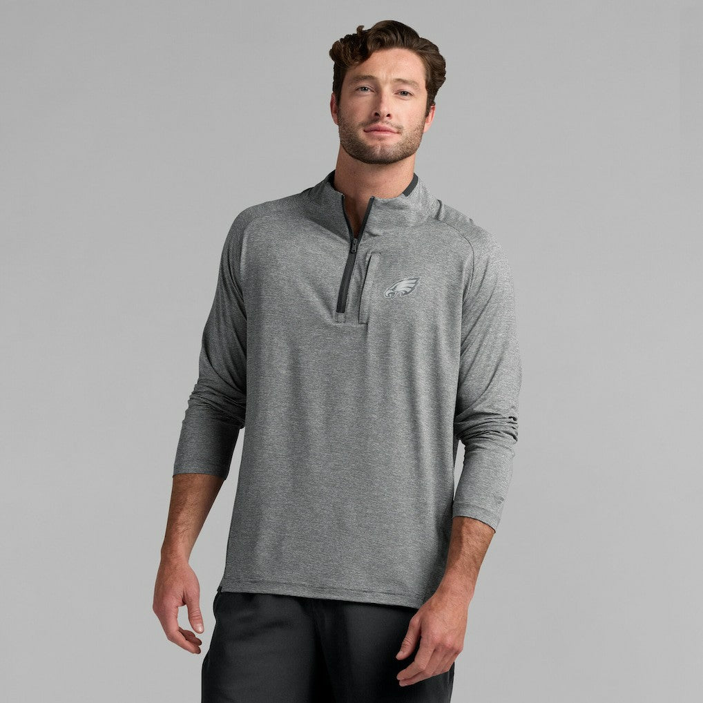Philadelphia Eagles Unisex Front Office Performance Primary Quarter-Zip Jacket - Charcoal - Fanatics
