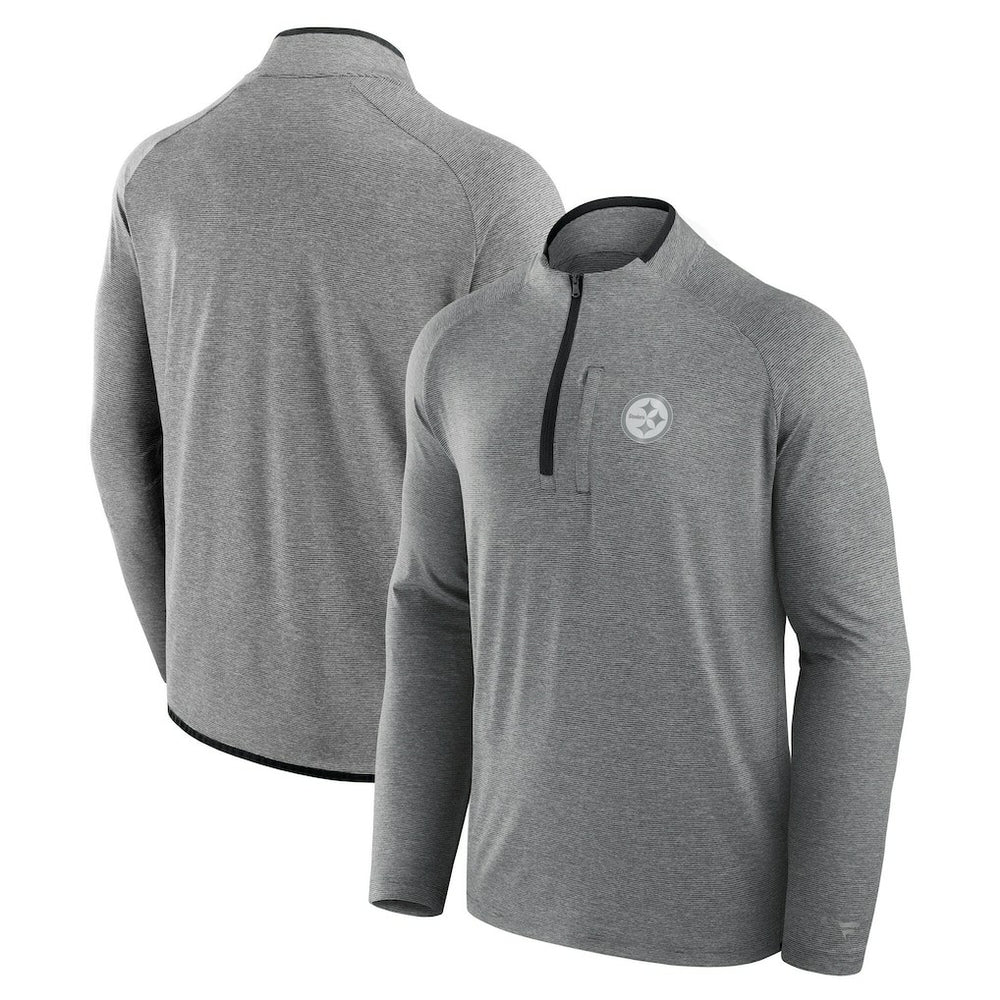 Pittsburgh Steelers Unisex Front Office Performance Primary Quarter-Zip Jacket - Charcoal - Fanatics
