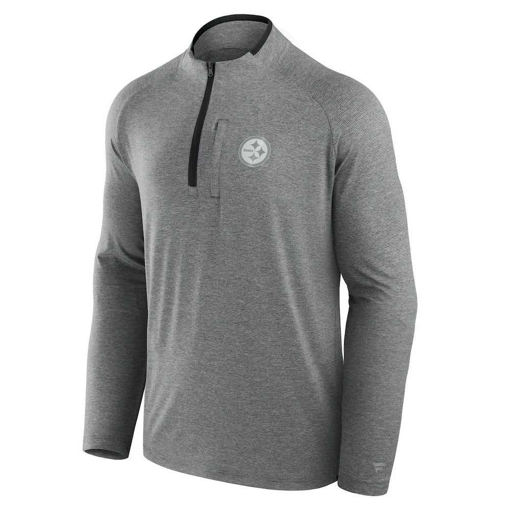 Pittsburgh Steelers Unisex Front Office Performance Primary Quarter-Zip Jacket - Charcoal - Fanatics