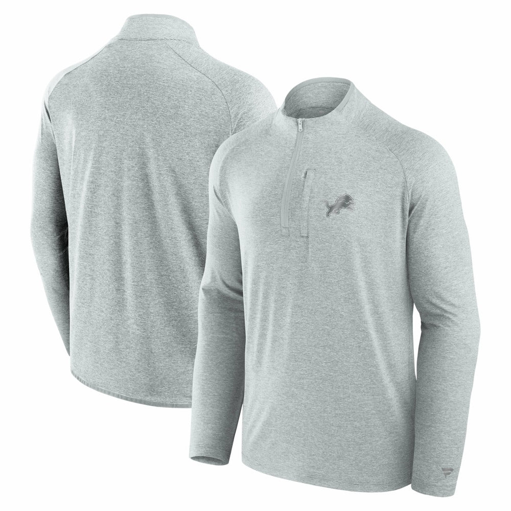 Detroit Lions Unisex Front Office Performance Primary Quarter-Zip Jacket - Gray - Fanatics