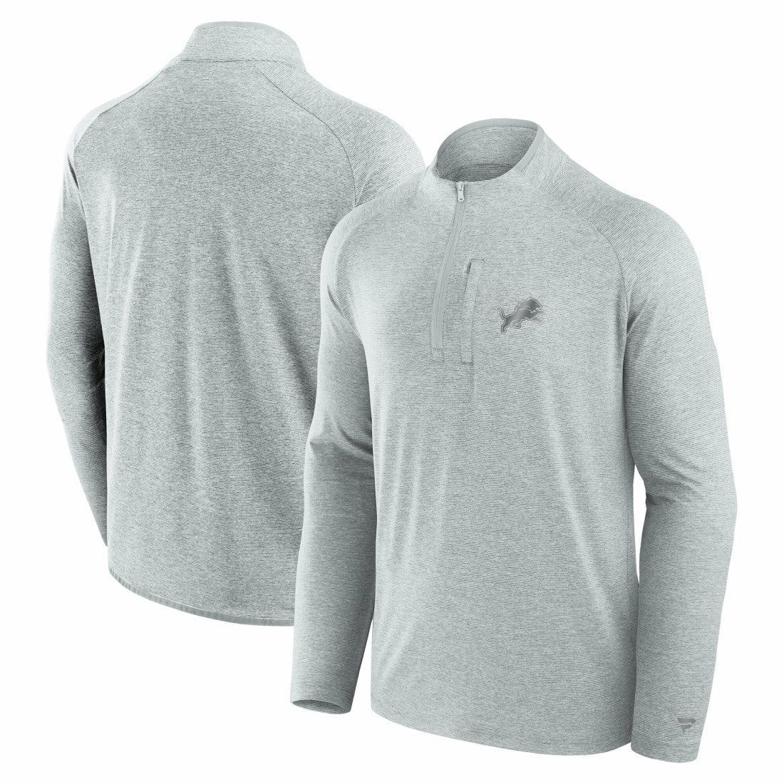 Detroit Lions Unisex Front Office Performance Primary Quarter-Zip Jacket - Gray - Fanatics