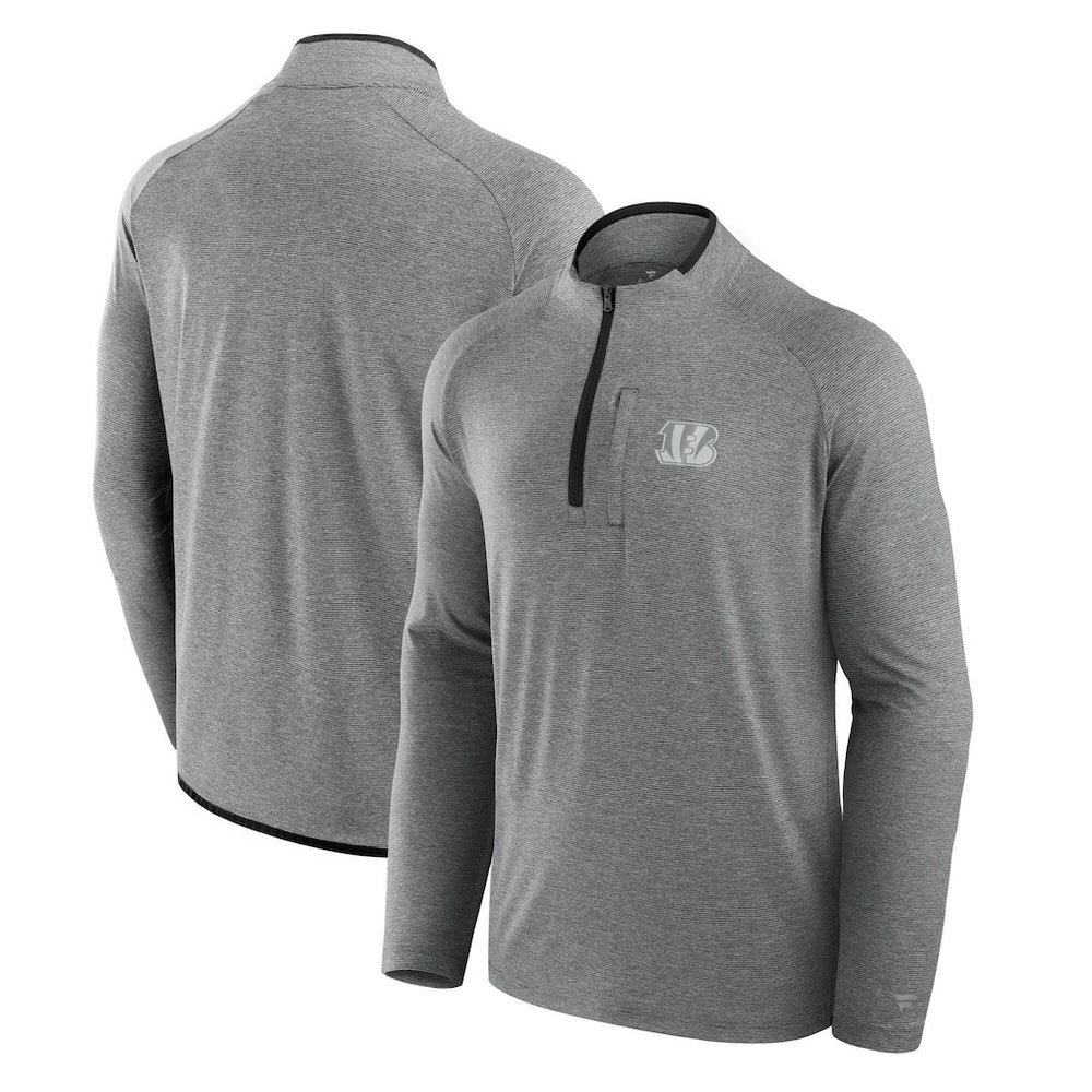 Cincinnati Bengals Unisex Front Office Performance Primary Quarter-Zip Jacket - Charcoal - Fanatics