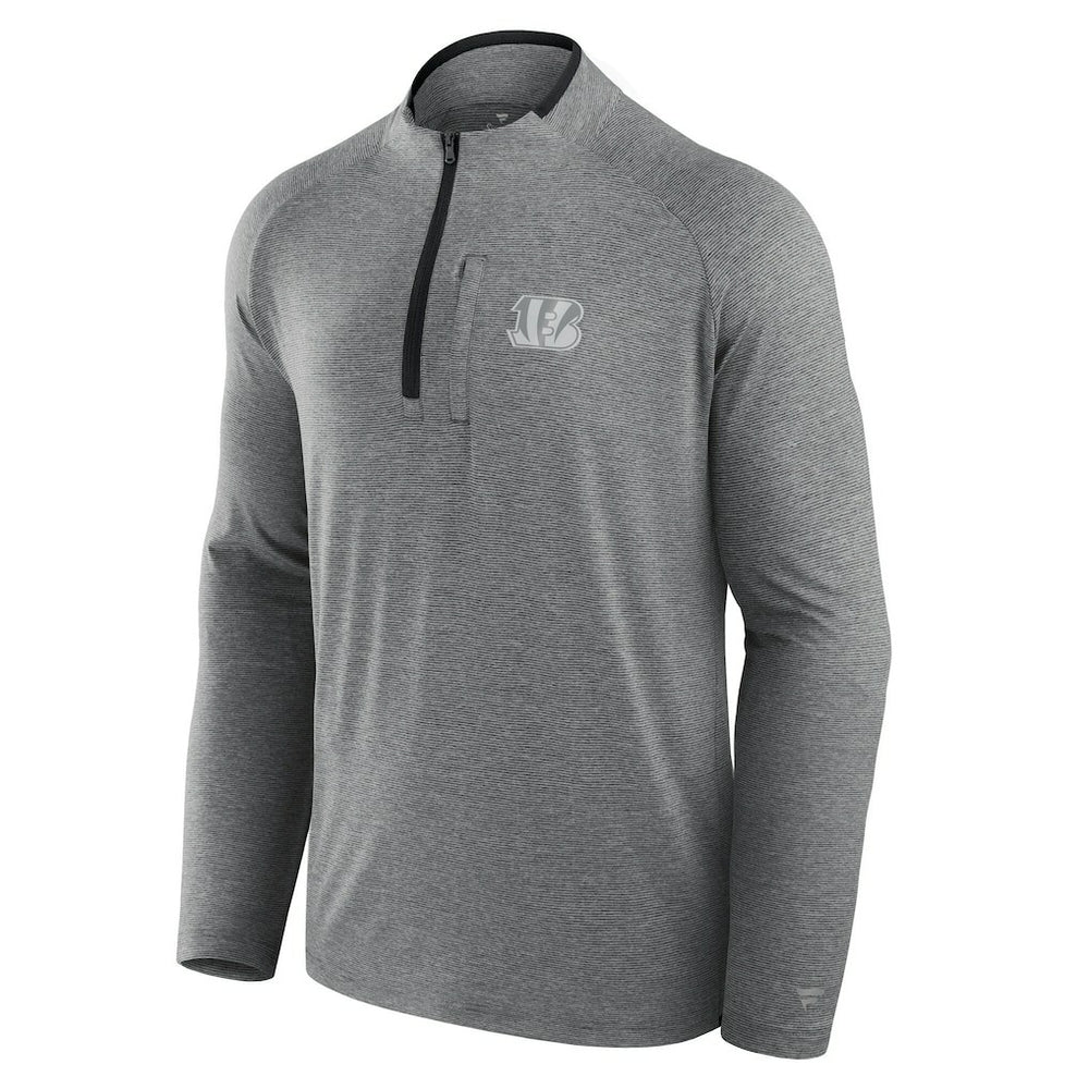 Cincinnati Bengals Unisex Front Office Performance Primary Quarter-Zip Jacket - Charcoal - Fanatics