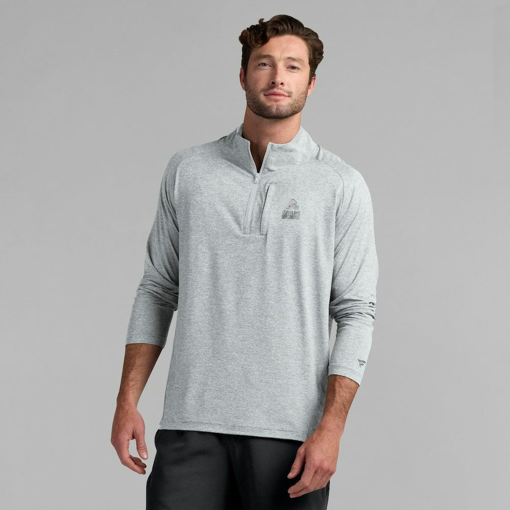 Cleveland Browns Unisex Front Office Performance Primary Quarter-Zip Jacket - Gray - Fanatics