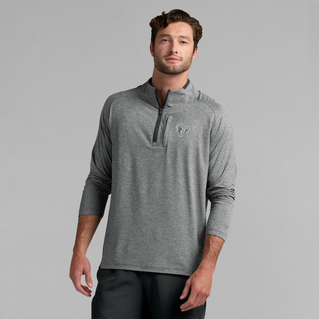 Houston Texans Unisex Front Office Performance Primary Quarter-Zip Jacket - Charcoal - Fanatics