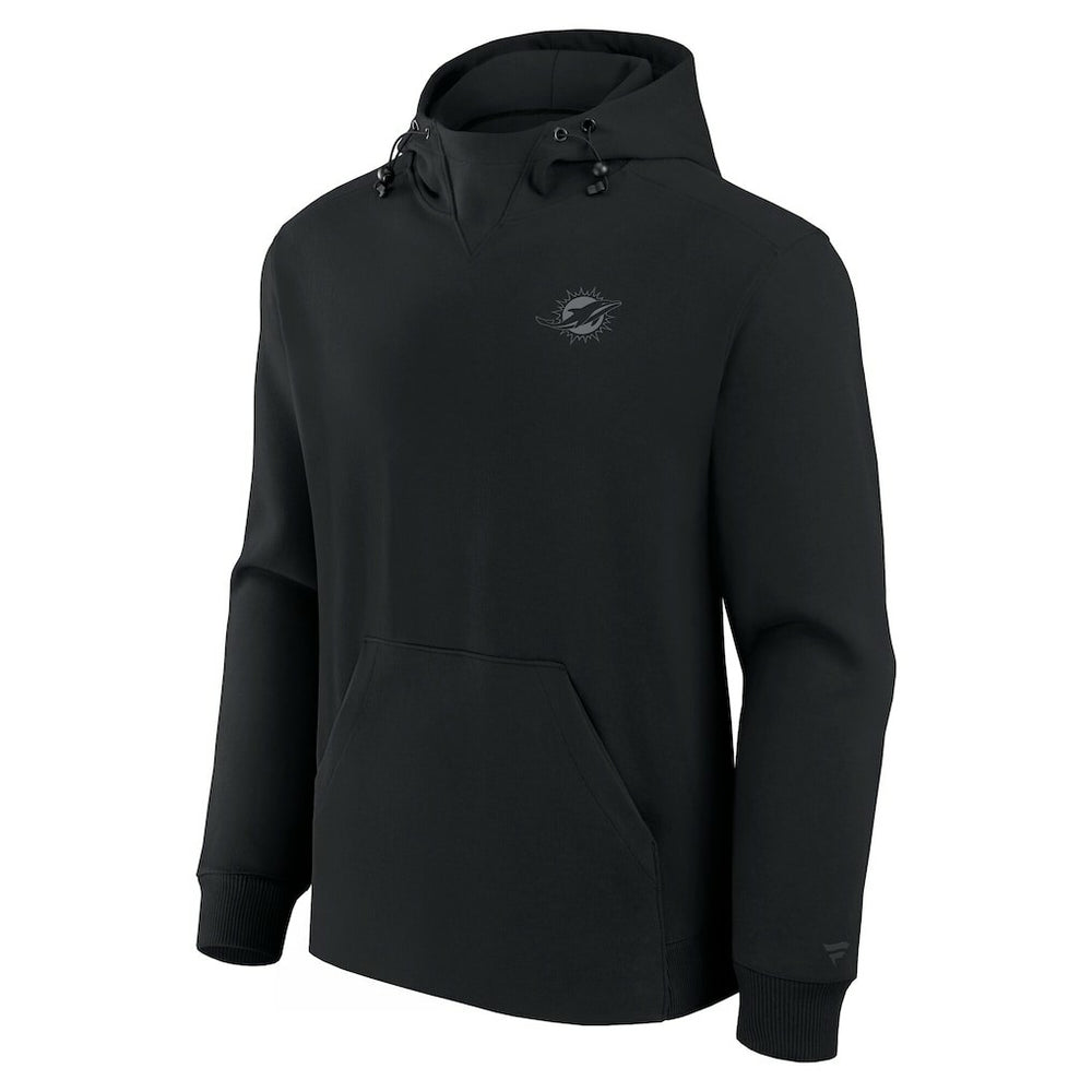 Miami Dolphins Unisex Front Office Tonal Tri-Blend Pullover Hoodie - Black - Fanatics