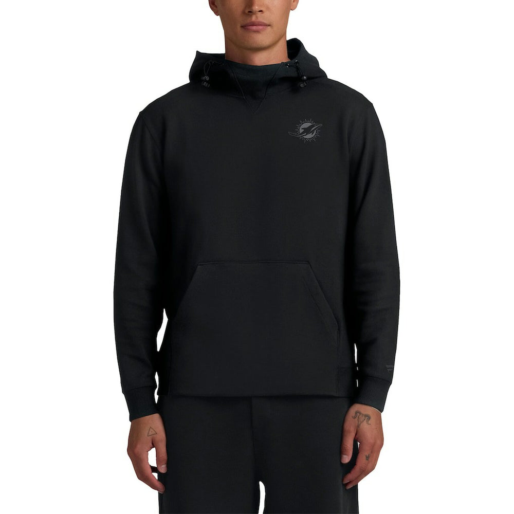 Miami Dolphins Unisex Front Office Tonal Tri-Blend Pullover Hoodie - Black - Fanatics
