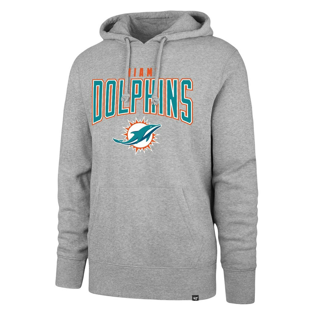 Miami Dolphins '47 Headline Pullover Hoodie - Gray - 47 brand