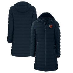 Chicago Bears Cutter & Buck Women's Throwback Logo Mission Ridge Repreve Eco Insulated Full-Zip Puffer Jacket - Navy - NFL
