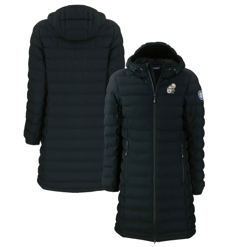 New Orleans Saints Cutter & Buck Women's Throwback Logo Mission Ridge Repreve Eco Insulated Full-Zip Puffer Jacket - Black - NFL