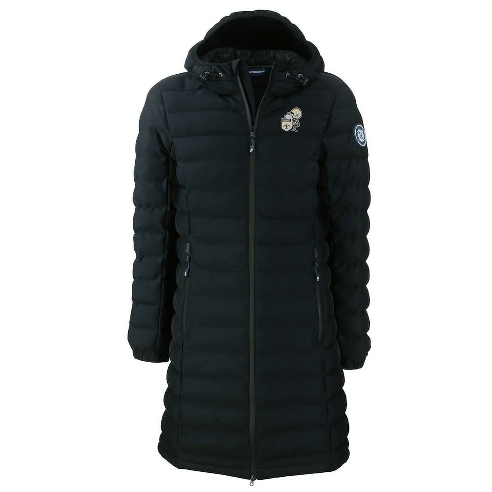 New Orleans Saints Cutter & Buck Women's Throwback Logo Mission Ridge Repreve Eco Insulated Full-Zip Puffer Jacket - Black - NFL