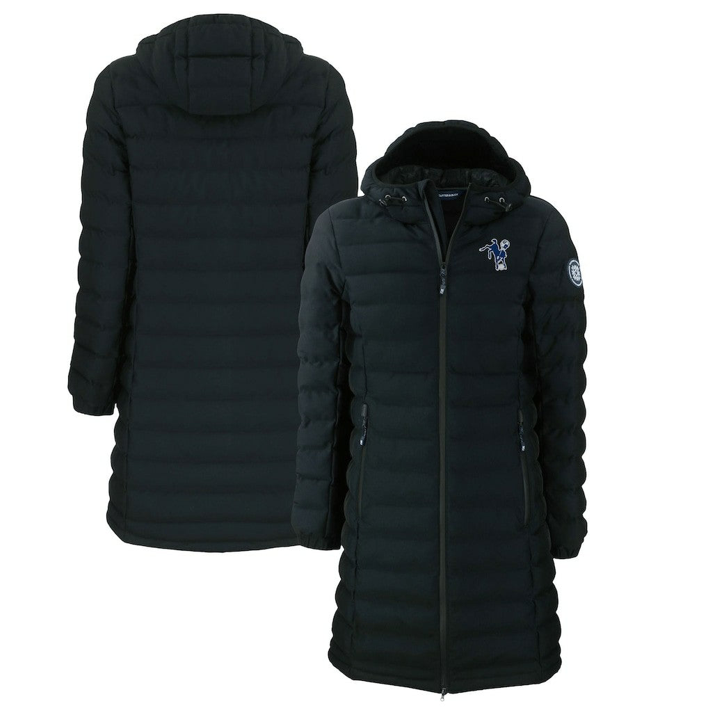 Indianapolis Colts Cutter & Buck Women's Throwback Logo Mission Ridge Repreve Eco Insulated Full-Zip Puffer Jacket - Black - NFL