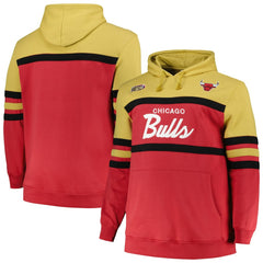 Mitchell & Ness Chicago Bulls Big & Tall Hardwood Classics Head Coach Pullover Hoodie Red
