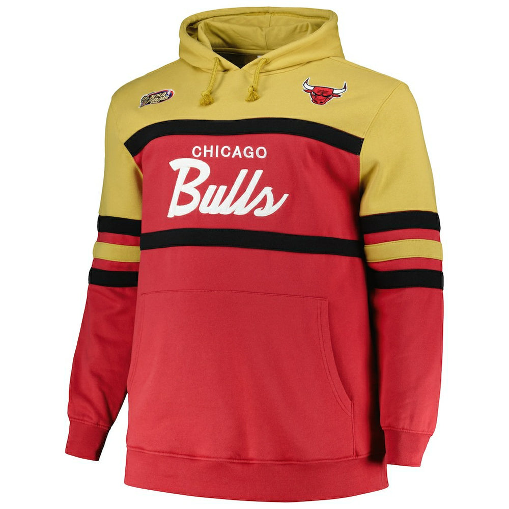Mitchell & Ness Chicago Bulls Big & Tall Hardwood Classics Head Coach Pullover Hoodie Red