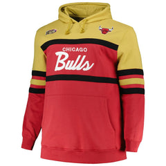 Mitchell & Ness Chicago Bulls Big & Tall Hardwood Classics Head Coach Pullover Hoodie Red