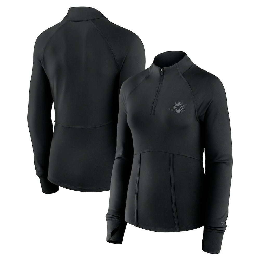 Miami Dolphins Women's Elements Quarter-Zip Jacket - Black - Fanatics