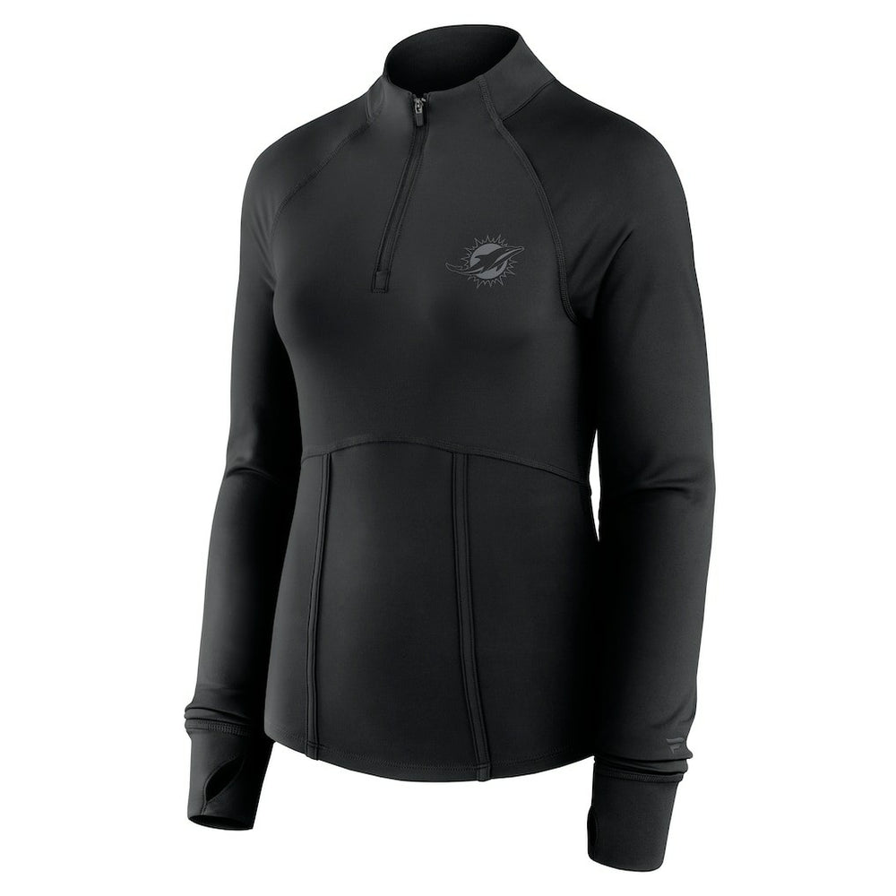 Miami Dolphins Women's Elements Quarter-Zip Jacket - Black - Fanatics