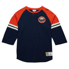 Houston Astros Mitchell & Ness Cooperstown Collection Legendary Raglan Slub Henley 3/4-Sleeve T-Shirt Sale