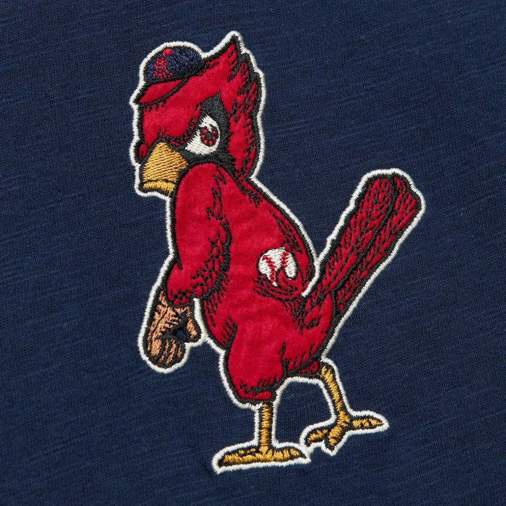 St. Louis Cardinals Mitchell & Ness Cooperstown Collection Legendary Raglan Slub Henley Three-Quarter Sleeve T-Shirt Sale