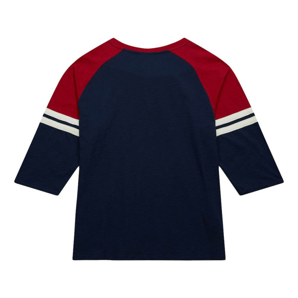 Boston Red Sox Mitchell & Ness Cooperstown Collection Legendary Raglan Slub Henley 3/4-Sleeve T-Shirt for sale