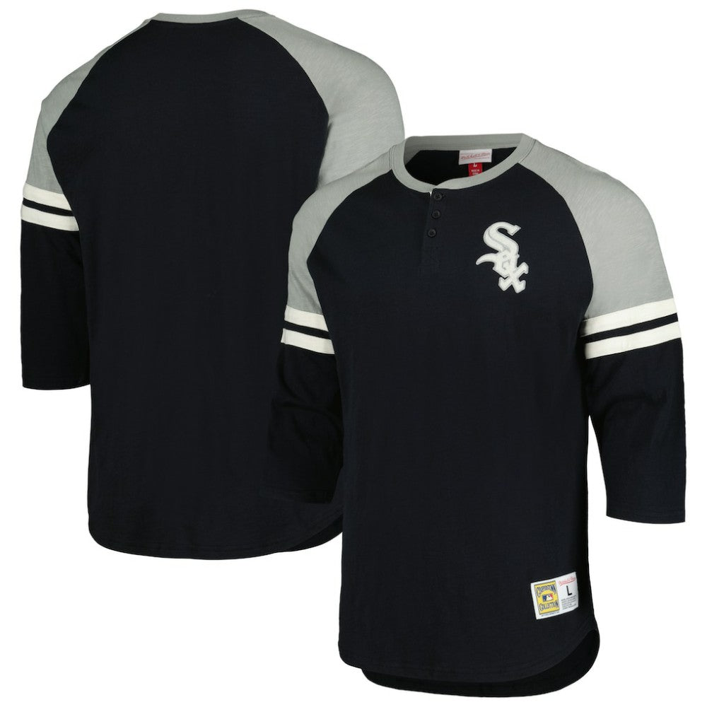 Chicago White Sox Mitchell & Ness Cooperstown Collection Legendary Raglan Slub Henley 3/4-Sleeve T-Shirt for sale