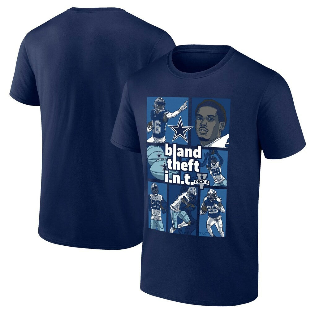 DaRon Bland Dallas Cowboys Pick Six T-Shirt - Navy - Fanatics