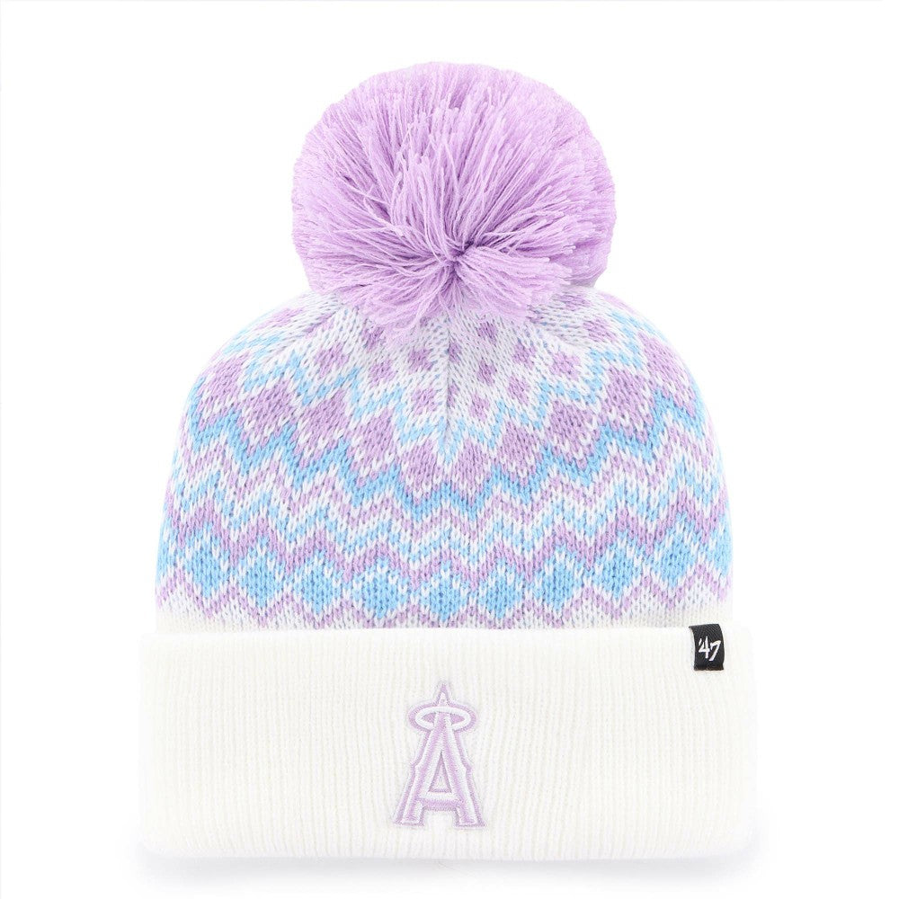Los Angeles Angels '47 Girls Youth Elsa Cuffed Knit Hat with Pom   Sale